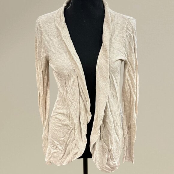 Light Beige Open-Front Cardigan - Picture 1 of 2